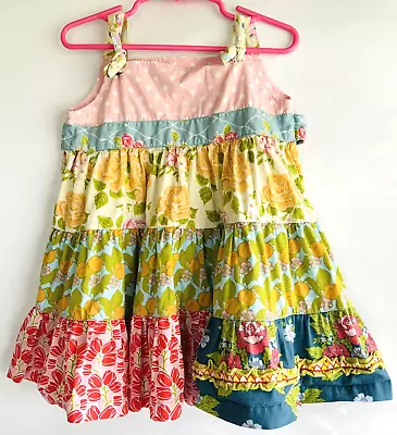 Matilda Jane Heart To Knot Dress Mixed Print Dress Size 2 Sun Dress Floral • $15