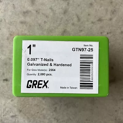  Grex 0.097  X 1  Long Galvanized / Heat-Treated T-Nails - GTN97-25 660292200030 • $29.99