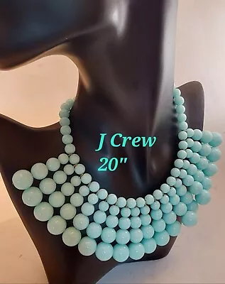 J.Crew Egyptian Turquoise Color Bib  Style 20  Necklace Mor JC Cpics C7 Items • $19.77