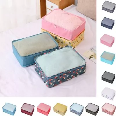 Packing Cubes Travel Pouches Luggage Organiser Suitcase Clothes Storage Bag AU • $11.69