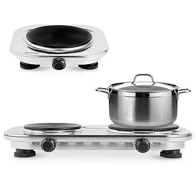 Hot Plate Electric Cooker Double Single Portable Table Top Hob 1500/2500W Geepas • £23.99