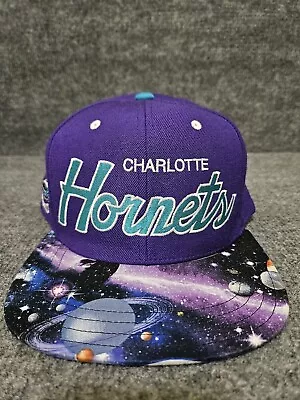 Mitchell & Ness Hardwood Classics NBA Charlotte Hornets Galaxy Snapback Hat Cap • $30