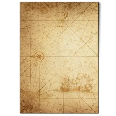 £10.99 • Buy A1 - Vintage Map Boat Pirate Treasure Poster 59.4x84.1cm180gsm Print #15889