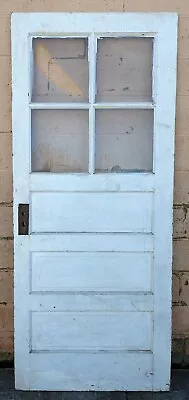 35.5x84  Antique Vintage SOLID Wood Wooden Exterior Entry Door Window Wavy Glass • $349.99