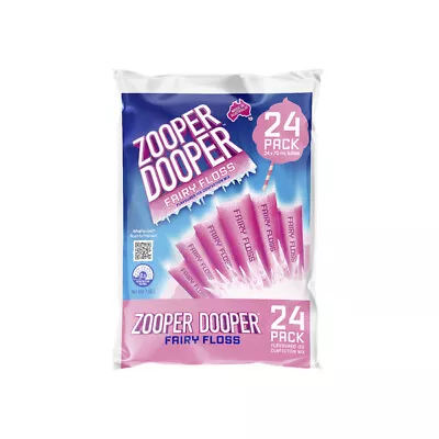 Zooper Dooper Ice Blocks Fairy Floss Cotton Candy Sticks 24 Pack • $18