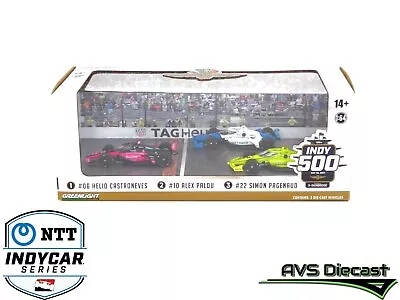 Helio Castroneves Alex Palou Simon Pagenaud Indy 500 Podium Set Indycar 1:64 • $26.99