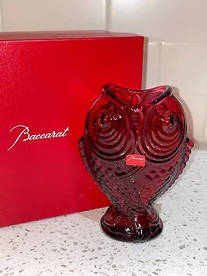 NEW BACCARAT Crystal Glass Poisson Vase Double Fish Red Japonism Émile Gallé NIB • $856.56