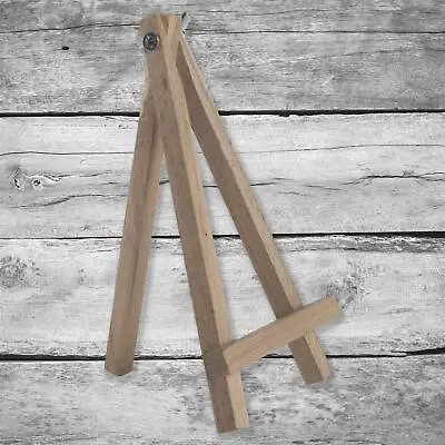 Mini Table Top Easel Display Canvas Pictures Stand | H 15cm Solid Beechwood DIY • £3.99