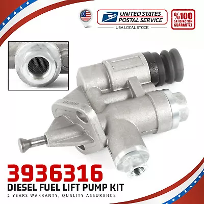 Cummins Fuel Lift Pump 12V Valve 3936316 4988747 For 94-98 Dodge 5.9 P7100 US • $34.99