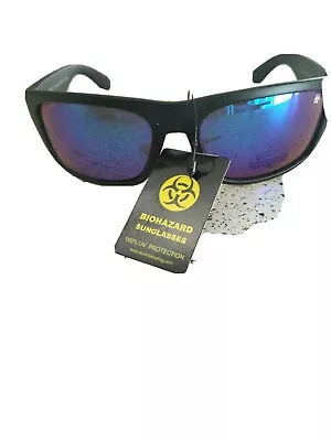 Designer Biohazard Sunglasses Big Pilot Mirrored Flat Top Uv400 Ladies Mens • $19.95