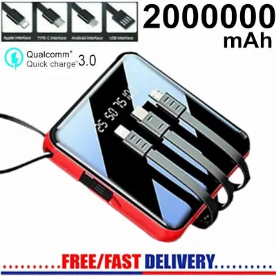 $27.98 • Buy New 2000000mAh LED Power Bank Portable USB Type-C External Battery Charger AU