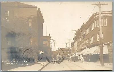 Middletown Ny James Street Antique Real Photo Postcard Rppc • $49.99
