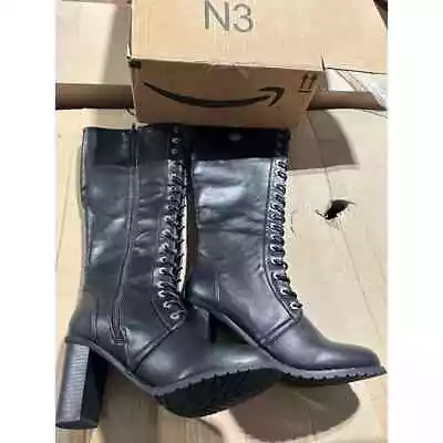 Milwaukee Performance Leather Biker Boots Lace Up Size 10   MBL9442 • $59.99
