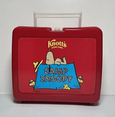 RARE Vintage 1965 Knott's Berry Farm Camp Snoopy Lunch Box Without Thermos • $39.99