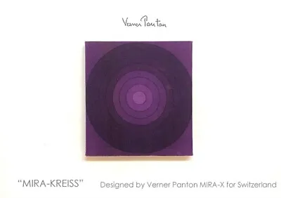 Vintage Verner Panton Mira X KREISS Velvet Art Board Purple SQUARE Mid Century • $470.99