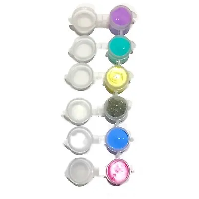1x Set Of 6 Mini Ready Mix Paint Pots W/ Brush - Pick You Colour Theme • £3.29
