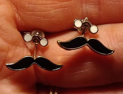 Mustache And Spectacles Over & Under Lobe Pierced Earrings Glasses SUPER CUTE!!! • $2.20