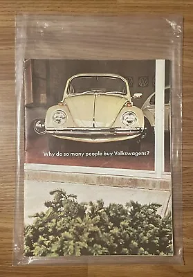 1969 VW Volkswagen Bug Full Line Color Dealer Sales Brochure W/ Paul Newman • $18