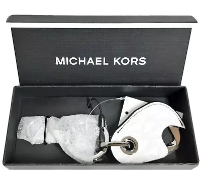 Michael Kors Harrison Key Fob Bottle Opener Keychain Bright White Logo NIB • $64.99