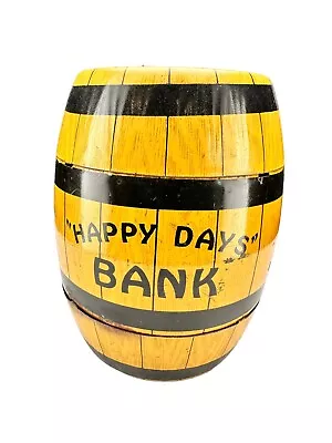 Vintage J CHEIN Made In USA Prohibition Happy Days Barrel Keg Bank 4  Tall • $39.99