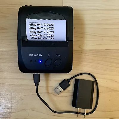 Netum NT-1809 Black Bluetooth Portable 58mm Receipt Mini Thermal Printer • $15