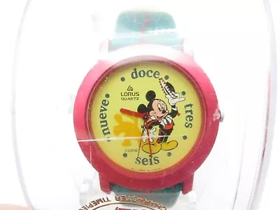 Lorus Mickey Mouse Spanish Watch W/ Box NEW • $11.98