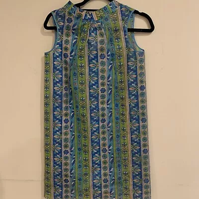 Vintage 1960’s Blue Floral Paper Dress Size Small • $55