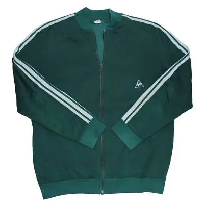 Vintage Le Coq Sportif Track Jacket Medium Green Made In France 1980's Casuals • £69.99