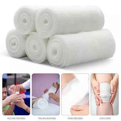 14ft Length Gauze Roll Bandage Sterile Stretch Medical Tape First Aid Wound Car • £3.18