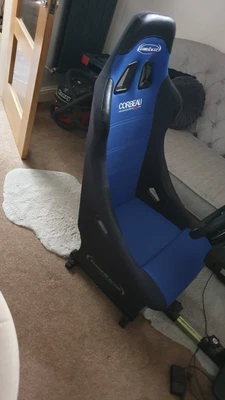 £130 • Buy Car Gaming Chair Racing Simulator Frame Bucket Seat Black White For PS5 XBox PC