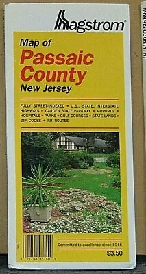 1985 Hagstrom Street Map Of Passaic County New Jersey  • $6.99