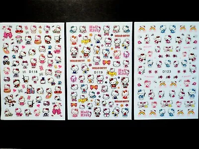 1x Hello Kitty Nail Art Fashion Stickers Decals Decoration DIY Tip • $5.99
