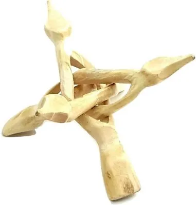 Wooden Cobra Tripod Stand - Natural Smooth Finish - 6  • £13.28