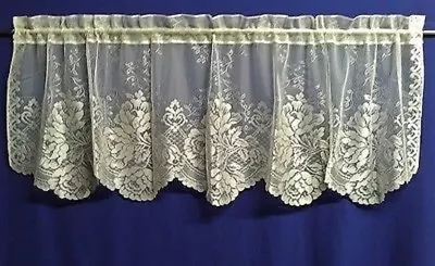 Lace Window Valance Ivory 60  X 20.5  Caprice Livingroom Diningroom Bedroom • $28