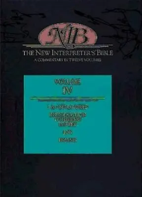 New Interpreter's Bible: 1 & 2 Maccabees Job Psalms (Volume 4) McCann J. Cli • $14.58