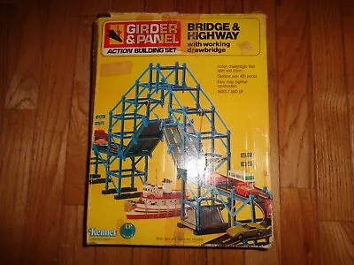 Vintage 1977 Kenner Girder And Panel Action Bridge & Highway W/Drawbridge #72070 • $29.99
