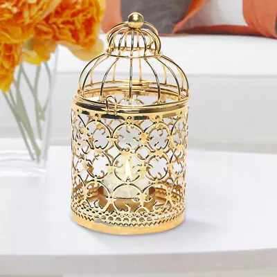 European Bird Cage Lantern Candle Holder Tealight Pillar Wedding Table Decor • $2.85