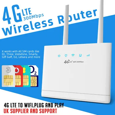 300Mbps WiFi Unlocked Router Wireless VPN Internet Router 4G LTE Modem SIM Slot • $62.99