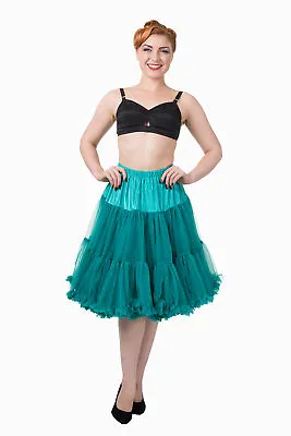 £29.99 • Buy Emerald 50s Rockabilly Super Soft 23 Inches Retro Petticoat Skirt BANNED Apparel