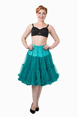 Emerald 50s Rockabilly Super Soft 23 Inches Retro Petticoat Skirt BANNED Apparel • £36.99