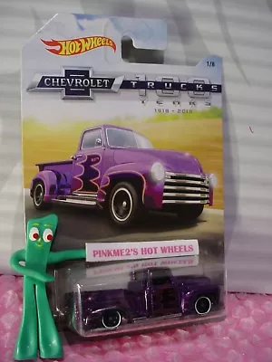 $12.36 • Buy 2018 Hot Wheels '52 CHEVY Pickup #1 Purple WALMART CHEVROLET TRUCK 100 Years