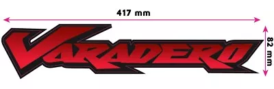 Honda XL Varadero 125/1000  PAIR Of Side Fairing Stickers.Red • $19.88