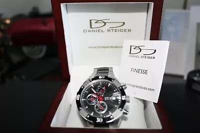 $80 • Buy Daniel Steiger Men's Chronograph All Stainless Steel Watch Japan Movement