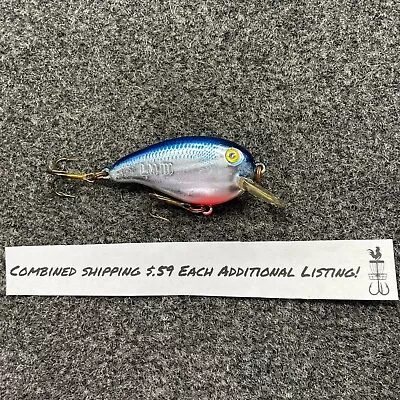 Tom Mann's Double Stamp Loudmouth LM III Vintage Crankbait Lure - Chrome Blue • $8.09