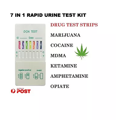 💉Drug Test Kit PACK Urine Test 7 Strip Drugs THC KET MDMA COC MET OPI AMP • $7.88
