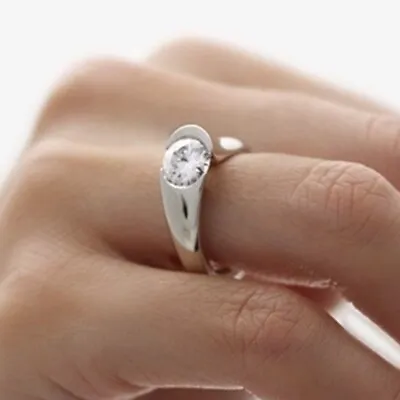Wedding Ring 0.50 Ct  IGI GIA Certified Diamond Lab Grown Solid 14k White Gold • $863