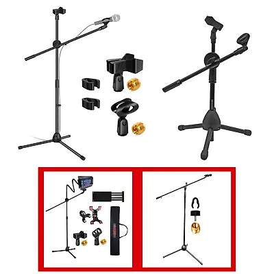 5Core 360° Rotating Microphone Stand Dual Mic Clip Boom Arm Foldable Tripod • $69.99