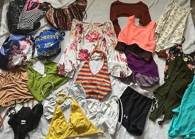 Lot Women CLOTHES Shorts Crop Top Bodysuit 90s Halter Victoria Secret SHEIN Bulk • $35