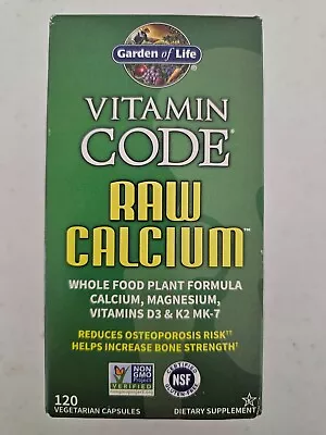 Garden Of Life Vitamin Code Raw Calcium 120 Capsules Exp 1/25 1T • $44.98