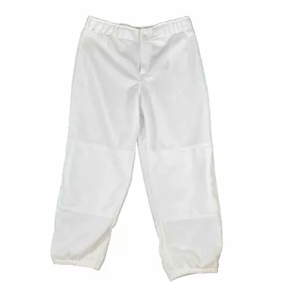 Mizuno Womens Softball Pants Size Large White Fast Pitch Performance Belted • $10